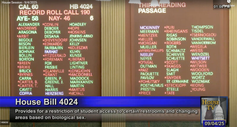 Michigan House passes 'bathroom bill' for students